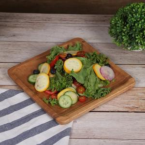 Ensemble de Plats en Bois d'Acacia de Luxe Vintage, Plats de Présentation Carrés en Bois, Revêtement de Qualité Alimentaire - Product Image 4