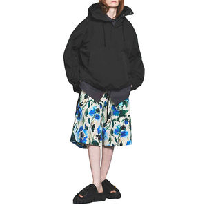 Sweat-shirt à capuche pour homme de haute qualité, à épaules tombantes, surdimensionné, en nylon lavé, fin, à demi-boutons - Product Image 3