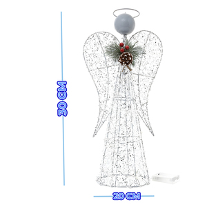 Luci Decorative a LED a Forma di Angelo, Luce Bianca Calda IP65 in Metallo per Interni, Feste, Natale e San Valentino - Product Image 4