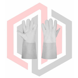 Gants de soudage en cuir gris, antistatiques, pour la lutte contre l'incendie, flexibles, respirants, résistants aux déchirures, résistants à l'usure, isolants thermiques - Product Image 1