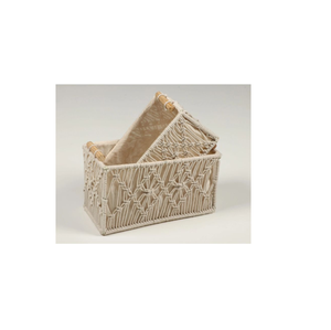 Panier en macramé fait main en coton sur le dernier thème conçu dans un décor artistique pour les dépanneurs disponible en tailles personnalisées - Product Image 5