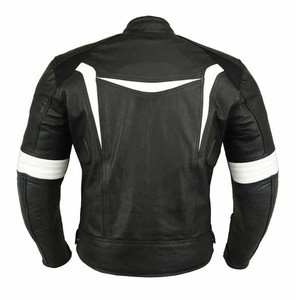 Chaqueta de cuero de vaca para hombre con estilo de motorista de alta calidad, diseño único, temporada de invierno, motocicleta, venta al por mayor, logotipo personalizado - Product Image 6