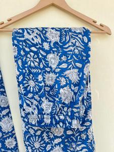 Ropa de dormir con estampado Floral de algodón hecha a mano India para ella elegante estilo informal traje de paseo por la mañana para vacaciones de verano primavera otoño - Product Image 6