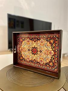 Bandeja de Servicio de Diseño con Recubrimiento de Esmalte de Madera MDF, Bandeja de Mesa de Alta Calidad para Hoteles y Restaurantes - Product Image 4