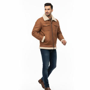 Veste en cuir de créateur pour hommes Manteau d'hiver chaud Fabricant d'équipement d'origine Conception de logo personnalisé Vêtements d'extérieur à la mode Fournisseur en gros - Product Image 6