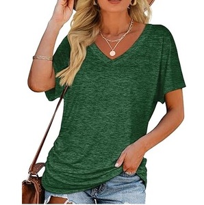 T-shirts pour hommes à col en V sur mesure de haute qualité, manches courtes, respirants, confortables, 100% coton, écologiques, séchage rapide, Oxford - Product Image 4