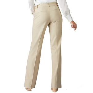 ชุดเดรสเอวสูงสีเบจของผู้หญิงกางเกงทำงานสำนักงานขาบางพอดีตัวกางเกงลำลองธุรกิจพิมพ์ลาย - Product Image 5