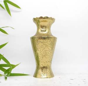 Venta al por mayor florero de Venta caliente disponible en stock disponible en bajo MOQ latón decorativo precioso florero de boda americano - Product Image 4