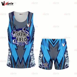 Ensemble d'uniformes d'athlétisme 100% polyester personnalisés unisexe Uniforme de piste de marathon sublimé à séchage rapide pour les sports d'été - Product Image 1