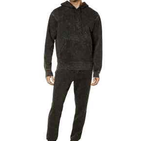 Survêtement à manches longues, lavé à l'acide, à capuche et pantalon, séchage rapide, survêtement personnalisé exigeant avec étiquette et emballage pour hommes - Product Image 1