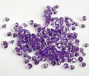 Ametyste violette naturelle, taille ronde, 1,25 mm, facettée - Ametyste en vrac de qualité supérieure - Product Image 3