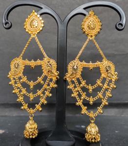 ชุดต่างหูพร้อม22CT สีทองแบบดั้งเดิม - Product Image 3