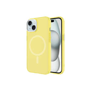 Funda trasera rígida transparente esmerilada Netzy compatible con MagSafe C-Pro para iPhone 15 Plus 14 Plus 13 Pro Max - Logotipo amarillo - Product Image 1
