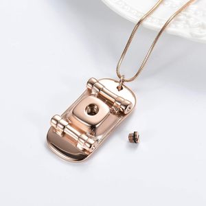 Urna de cremación de acero inoxidable de oro rosa, joyería para cenizas, gorra de béisbol, collar de urna para cenizas de seres queridos, regalo, mujeres, hombres, tamaño personalizado - Product Image 5