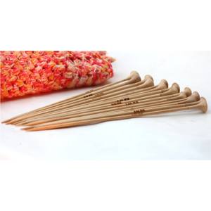 Prix d'usine, vente en gros : Ensemble d'aiguilles à tricoter en bois pointues de 10-14 pouces avec embout clochette, accessoire de confection, outils de tricot - Product Image 1