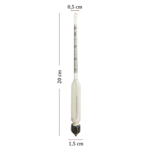 AEK-Tech Ensemble de 3 hydromètres en verre avec thermomètre 0-40 40-70 70-100 Précision 0,002 g/cm Compensation de température pour la brasserie - Product Image 6