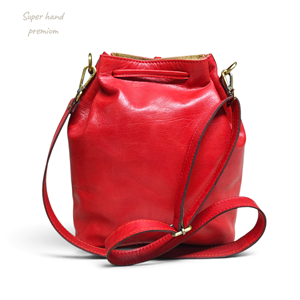 Red Genuine Leather Women's Hobo Bag Drawstring Shoulder <b>Handbag</b> Tassel Vintage Satchel for Daily Travel moroccan bags - Product Image 2