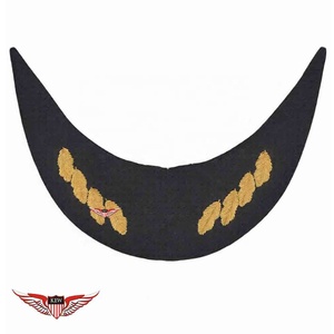 Casquette marine KEW brodée à la main avec feuille de chêne dorée, visière pour uniforme de parade et de cérémonie, accessoires, pointe en fil de brocart - Product Image 1