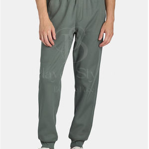 Pantalons de survêtement décontractés pour hommes 100% coton de haute qualité confortable léger droit léger Logo personnalisé en détresse Design mi-teint - Product Image 1