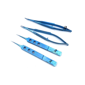 Juego de 4 herramientas oftálmicas microquirúrgicas de titanio con bandeja para disección ocular, procedimientos médicos de precisión y uso veterinario - Product Image 5