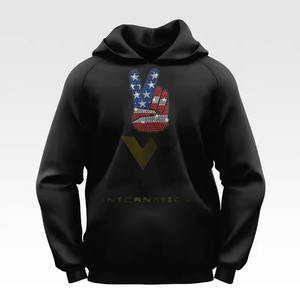 Solid Color Men <b>Rhinestones</b> <b>Hoodies</b> Slim Fit Men <b>Rhinestones</b> <b>Hoodies</b> Customized Men <b>Rhinestones</b> <b>Hoodies</b> - Product Image 4