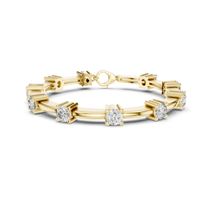 Bracelet en diamant de laboratoire 5,6 CT, diamant CVD VVS-VS-EF, or 18 carats, 14 carats, 10 carats et argent 925, options or rose, or jaune, or blanc - Product Image 1