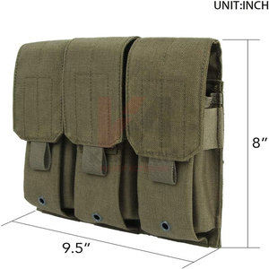 Portacargador Táctico Triple con Correas para Deportes, Funda Abierta Transpirable de Ajuste Universal, Diseño Multicalibre OEM - Product Image 2