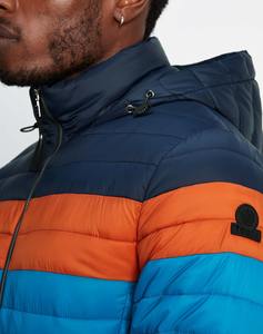 100% haute qualité Polyamide matériel vers le bas rempli solide plaine doudoune pour hommes Texture personnalisée rembourré veste d'hiver - Product Image 4