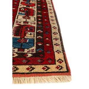 Tapis en laine noués à la main Aalam, Kilim géométrique rouge-orange 9x12 rectangulaire, fait main pour entrée, salle de prière, couloir, abstrait - Product Image 4