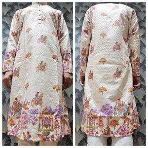 Kurta ดั้งเดิมที่มีการพิมพ์ด้วยงานปักโดย fabzone ขายส่งผู้ส่งออก - Product Image 1
