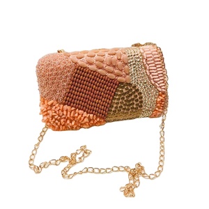 Sac de soirée en soie de créateur fait à la main pour dames nuptiale mariage pochette sac à main boîte nuptiale pochette pour fêtes - Product Image 1