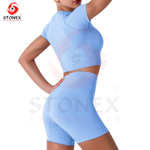 ชุดกางเกงขาสั้นสำหรับผู้หญิงชุดวิ่งพร้อมกางเกงขาสั้น - Product Image 3