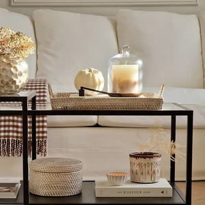 Top 2025 Bandeja de mimbre para servir Bandeja de servicio decorativa de nuevo diseño Mesa de servicio de verduras de ratán - Product Image 5