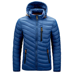Offre Spéciale hommes hiver chaud matelassé veste coupe-vent avec capuche veste manteau avec fermeture éclair bouffante veste - Product Image 1