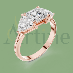 Bague de fiançailles solitaire élégante 14K pour mariée - Product Image 1