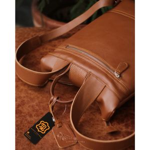 Elegant Women <b>Backpack</b> Djoen Leather Premium Cowhide Leather <b>Waterproof</b> Cotton Durable <b>Stylish</b> for Everyday Casual Fashion - Product Image 6