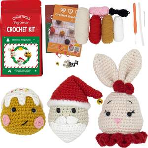 Juguete de peluche Amigurumi de Navidad hecho a mano, muñeco de ganchillo para niñas y niños, bebés, niños pequeños, animales de peluche, OEM hecho en Vietnam - Product Image 2