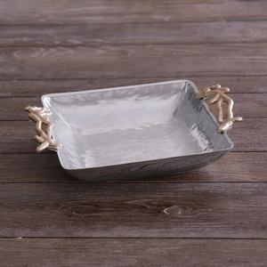 Vajilla de Metal para caballos, cuenco para decoración de frutas, cuenco para servir de Mesa para el hogar, cuenco para servir ensalada y postre con acabado plateado - Product Image 6