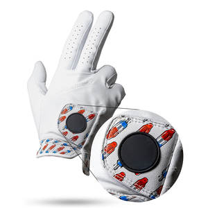 Gants de golf professionnels souples pour gauchers en peau de mouton avec logo personnalisé pour hommes, antidérapants, imperméables, protection UV, sport - Product Image 2