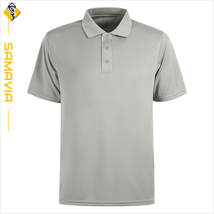 SAMAVIA 100% tela transpirable de algodón de talla grande para hombre para Polos patrón sólido impreso ropa informal de punto de algodón - Product Image 6