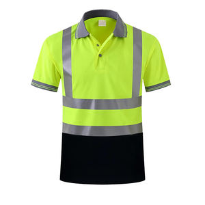 Camiseta de Trabajo de Seguridad Reflectante para Hombre, Logotipo Personalizado, Manga Larga, en Tejido de Punto Cómodo de Poliéster y Algodón - Product Image 4