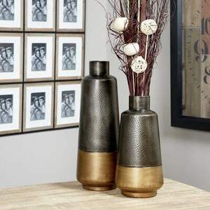 Florero decorativo de metal para interiores contemporáneos que añade sofisticación a mesas, estantes y consolas en cada habitación. - Product Image 5