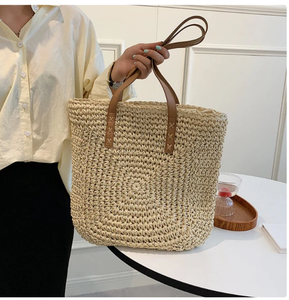 Bolso Tote Moderno y Elegante, Bolsos de Paja Personalizados, Bolsos de Mano de Paja para Mujer, Productos al por Mayor - Product Image 3