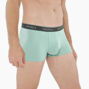 Custom Logo Print Breathable Bamboo Men's Plus Size Boxer Briefs Soft Eco-Friendly Antimicrobial Knitted ODM Underwear - Product Image 4