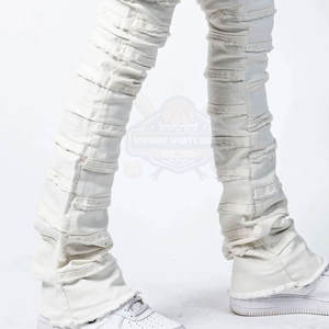 กางเกงทรงบานขาบานผู้ชายสไตล์ใหม่ น้ำหนักเบา ผ้าฝ้าย 100% คุณภาพพรีเมียม สีเข้ม - Product Image 5