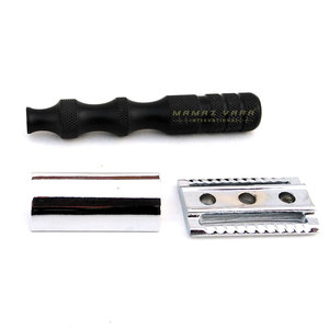 Maquinilla de Afeitar de Seguridad de Doble Filo, Económica, Color Negro, Maquinilla de Afeitar Médica de Seguridad, Maquinilla de Afeitar Metálica para un Afeitado Suave - Product Image 1