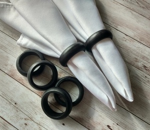 ทำด้วยมือแหวนผ้าเช็ดปากไม้ชุด6ชิ้นในอัตราที่เหมาะสม - Product Image 6