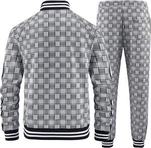 Alta calidad Unisex Casual Sports Jogging Sweatsuit Manga larga Traje de 2 piezas Tallas grandes Reversible 100% Algodón Fitness - Product Image 3