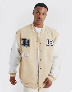 Nuevo fabricante OEM algodón polar transpirable bombardero Letterman chaqueta personalizada Chenille bordado parches Varsity chaqueta - Product Image 1