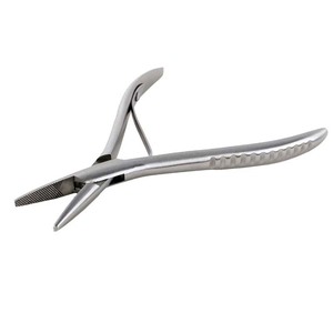 Alicates para Extensiones de Cabello de Acero Inoxidable, Plateados, Multifuncionales, de Punta Plana con Dientes, Herramientas para Remover Extensiones de Cabello de Queratina - Product Image 1